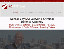 Tablet Screenshot of kcticketlaw.com